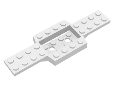 Vehicle Base 4 x 12 x 3/4 with 4 x 2 Recessed Center with Smooth Underside in White