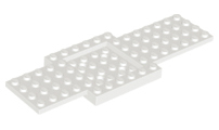 Vehicle Base 6 x 16 x 2/3 with 4 x 4 Recessed Center in White