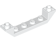 Brick Sloped Inverted 45° 6 x 1 Double with 1 x 4 Recessed in White