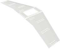 Wing Plate 20 x 56 with 6 x 10 Opening in White