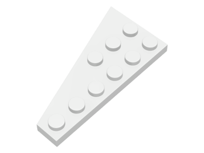 Wedge Plate 6 x 3 Right in White