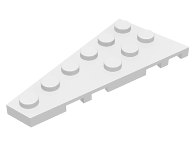 Wedge Plate 6 x 3 Left in White