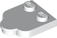 Plate Special 2 x 3 with Cloud Edge in White