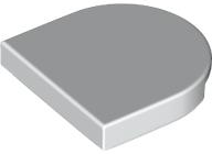 Tile Round 2 x 2 Half Circle in White
