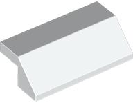 Brick Sloped 45° 2 x 4 with 2/3 Inverted Cutout and no Studs in White