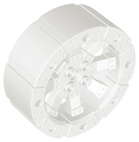 Wheel Wagon Viking with 12 Holes [7 Studs Diameter] in White