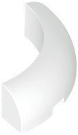 Brick Round Corner 4 x 4 x 1 in White