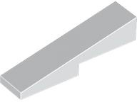 Brick Sloped 1 x 4 with 1 x 2 Cutout in White