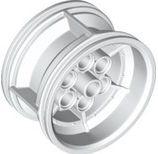 Wheel 43.2 x 26 Technic Racing Small with 6 Pinholes in White