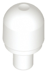 Light Cover 1 x 1 Round with Internal Bar / Bionicle Barraki Eye in White