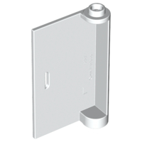 Door 1 x 3 x 4 Left - Open Between Top and Bottom Hinge in White