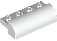 Brick Curved 2 x 4 x 1 in White