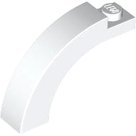 Brick Arch 1 x 4 x 2 1/3 Curved Top in White