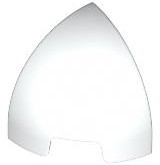 Brick Round Curved 1 x 1 x 1 Quarter Dome in White