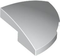 Brick Round Corner, Curved 2 x 2 x 2/3 Quarter Circle With 1 x 1 Bottom Cutout in White
