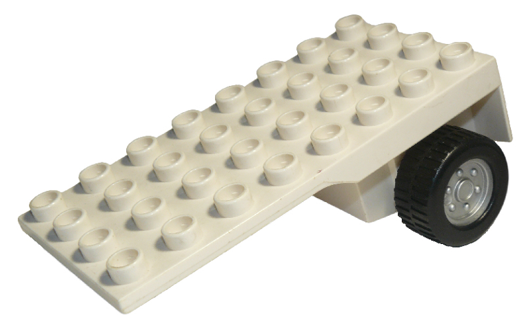 Duplo Flatbed Trailer 4 x 8 with Wheels (Packer) in White