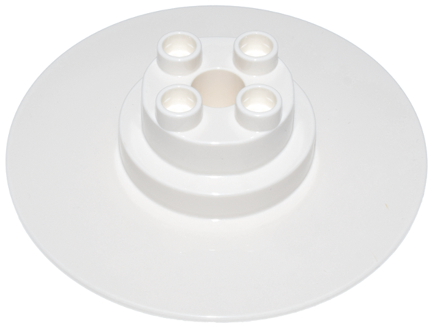 Duplo Brick Round 2 x 2 Studs, Thin Disc in White