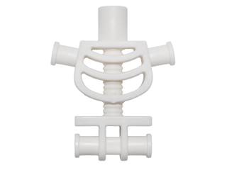 Torso - Skeleton Thick Shoulder Pins in White