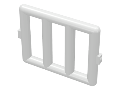 Bar 1 x 4 x 3 Window [Side Tabs] in White