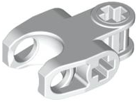 Technic Axle Connector 2 x 3 with Ball Socket, Closed Sides, Squared Ends in White