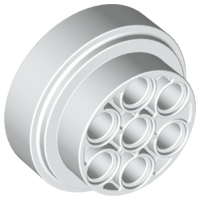 Wheel 31 x 15 Technic, 7 Pin Holes in White