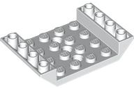 Brick Sloped Inverted 45° 6 x 4 Double with 4 x 4 Recessed and 3 Holes in White