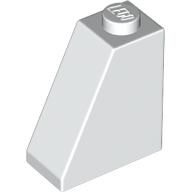 Brick Sloped 65° 2 x 1 x 2 in White