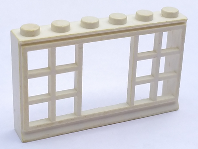 Minitalia Window 1 x 6 x 3 Panorama with 12 Panes in White