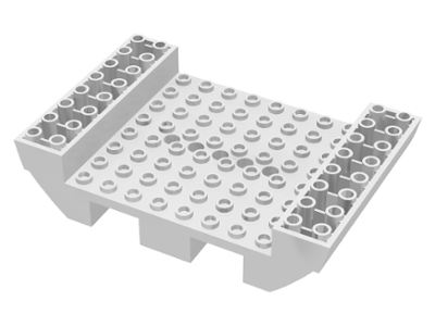 Boat Hull Section, Small Middle 8 x 12 in White