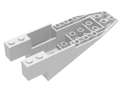 Brick Wedged, Sloped Inverted 11 x 4 x 2 2/3 Cockpit in White