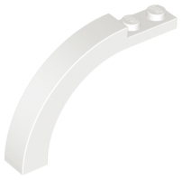Brick Arch 1 x 6 x 3 1/3 Curved Top in White