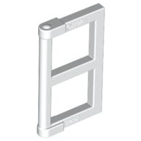 Window 1 x 2 x 3 Pane with Thick Corner Tabs in White