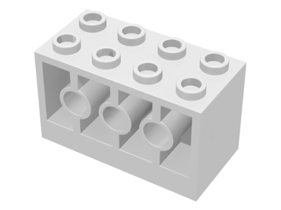 Brick 2 x 4 x 2 with Holes on Sides in White