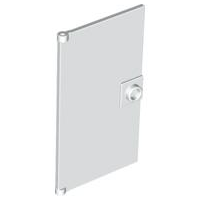 Door 1 x 4 x 6 Smooth with Chamfered Handle Plinth in White