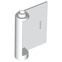 Door 1 x 3 x 3 Right - Open Between Top and Bottom Hinge in White