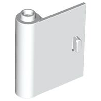 Door 1 x 3 x 3 Left - Open Between Top and Bottom Hinge in White
