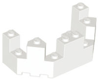 Castle Turret Top 4 x 8 x 2 1/3 in White