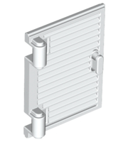 Window 1 x 2 x 3 Shutter with Hinges and Handle in White