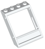 Window 4 x 4 x 3 Roof with Bottom Panel in White