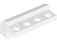 Brick Curved 2 x 4 x 1 1/3 in White