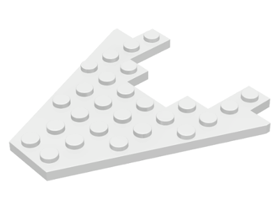 Wedge Plate 8 x 8 with 3 x 4 Cutout in White