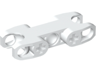Technic Axle and Pin Connector 2 x 5 with Two Ball Joint Sockets [Closed Sides] [Closed Axle Holes] in White