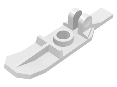 Sports Ski with Hinge in White