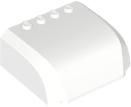 Windscreen 5 x 6 x 2 Triple Curved Top Canopy with 4 Studs in White