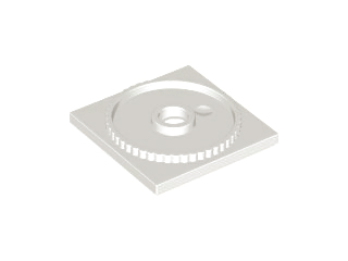 Turntable 4 x 4 Square Base, Locking in White