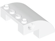 Brick Curved 4 x 4 x 2 with Holes in White
