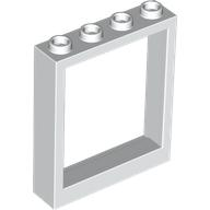 Door Frame 1 x 4 x 4, Holes (Lift) in White