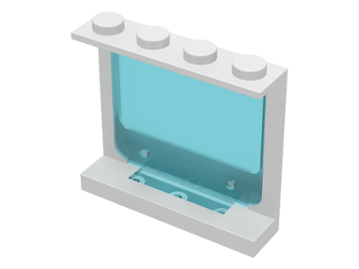 Panel 1 x 4 x 3 with Fixed Glass in White