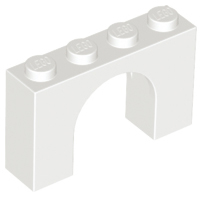 Brick Arch 1 x 4 x 2 in White