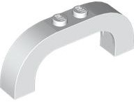 Brick Arch 1 x 6 x 2 Curved Top in White